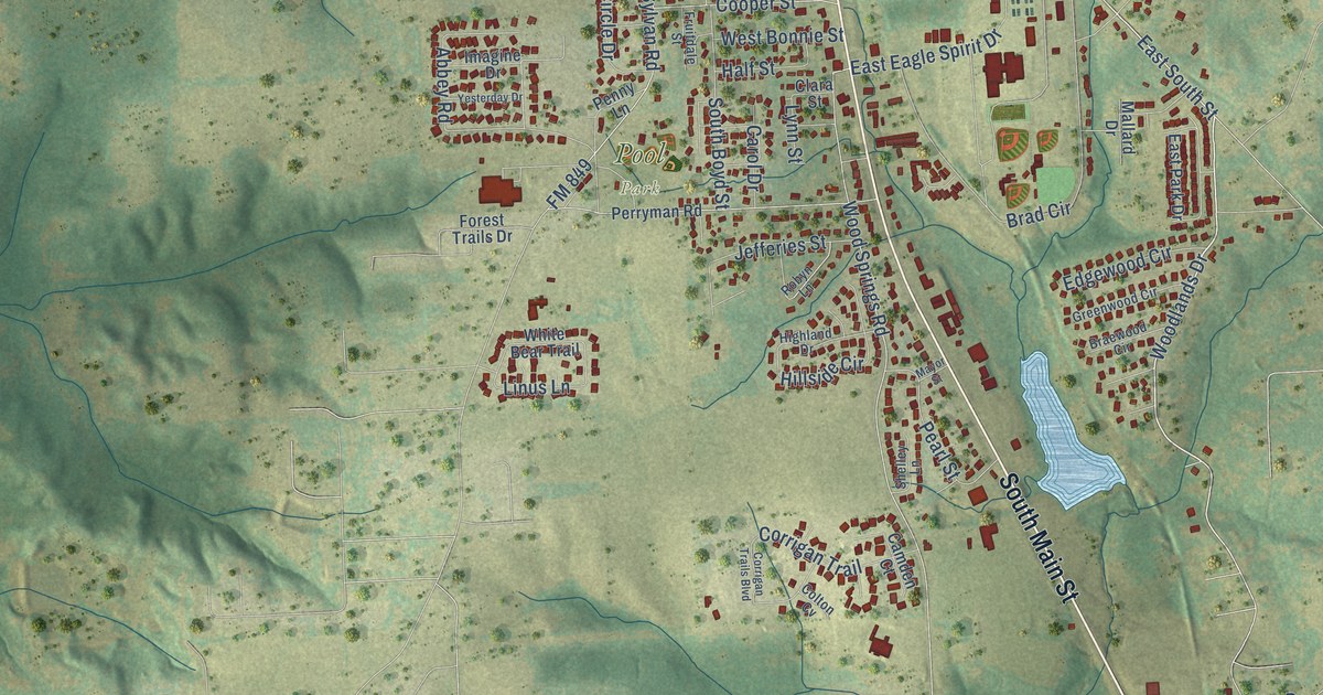 Map of Lindale, Texas in 2026