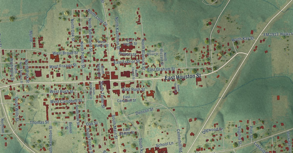 Map of Linden, Texas in 2026