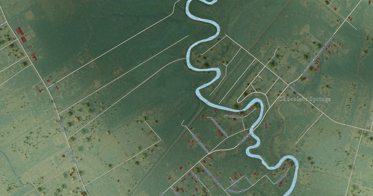 Map of Liverpool, Texas in 2026