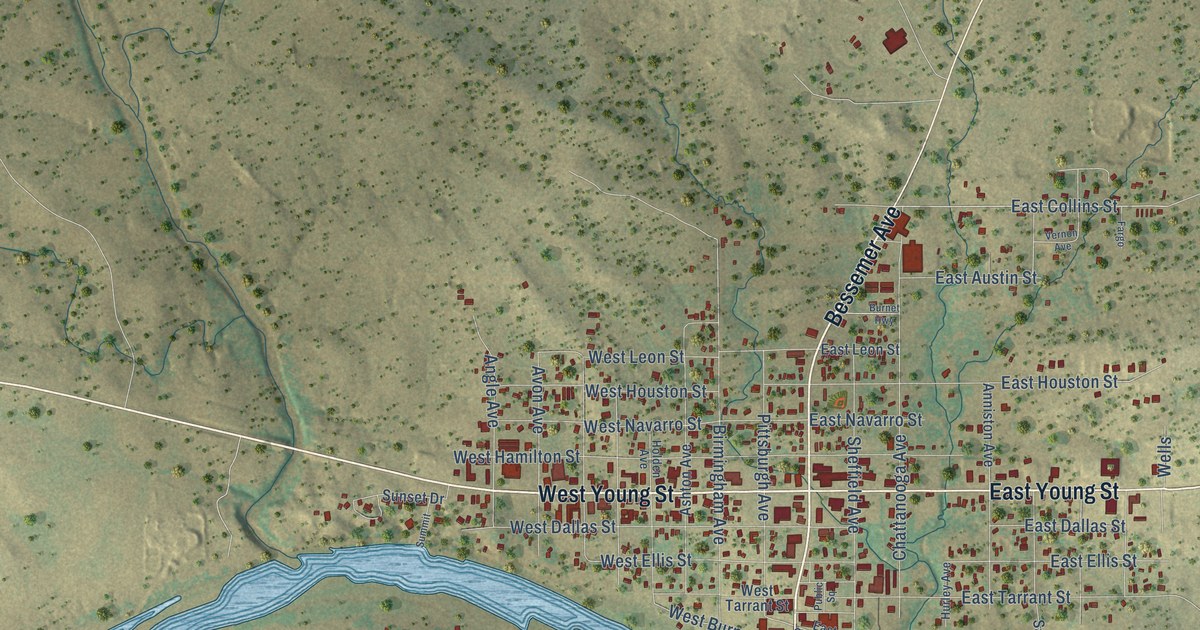 Map of Llano, Texas in 2026
