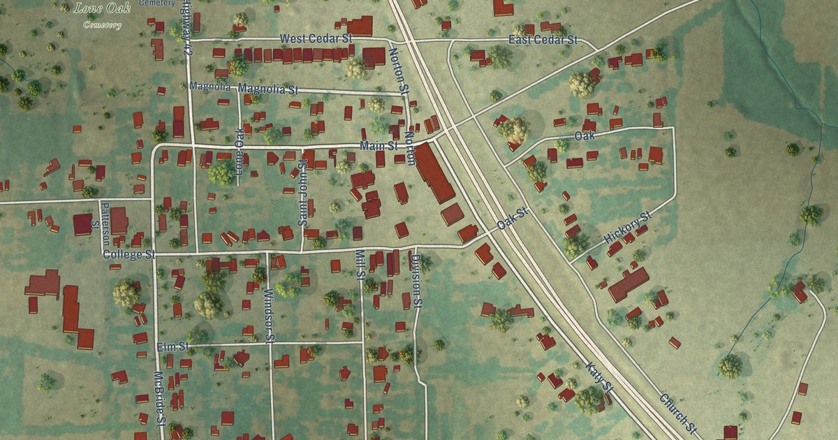 Map of Lone Oak, Texas in 2026