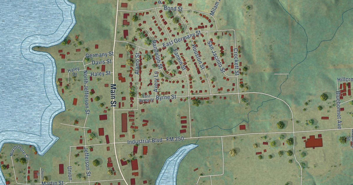 Map of Lone Star, Texas in 2026