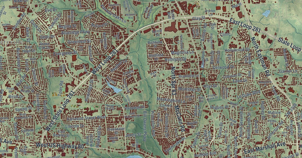 Map of Longview, Texas in 2026