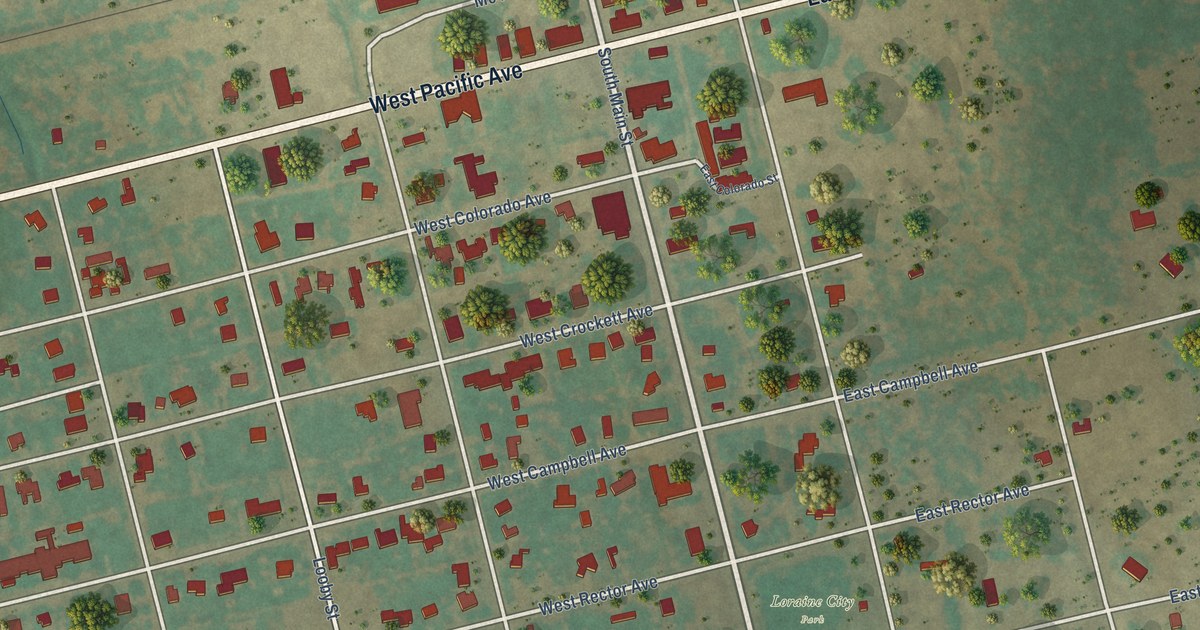 Map of Loraine, Texas in 2026