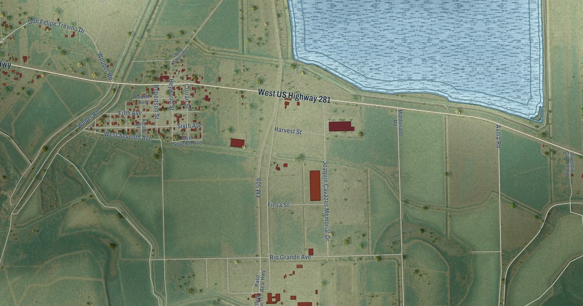 Map of Los Indios, Texas in 2026