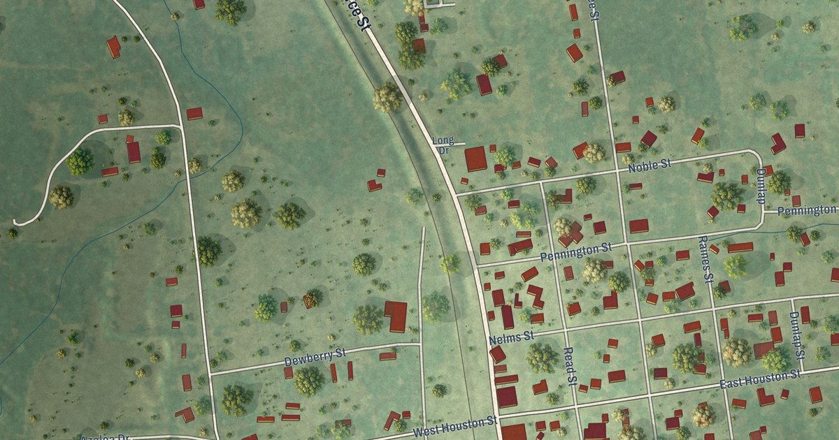 Map of Lovelady, Texas in 2026