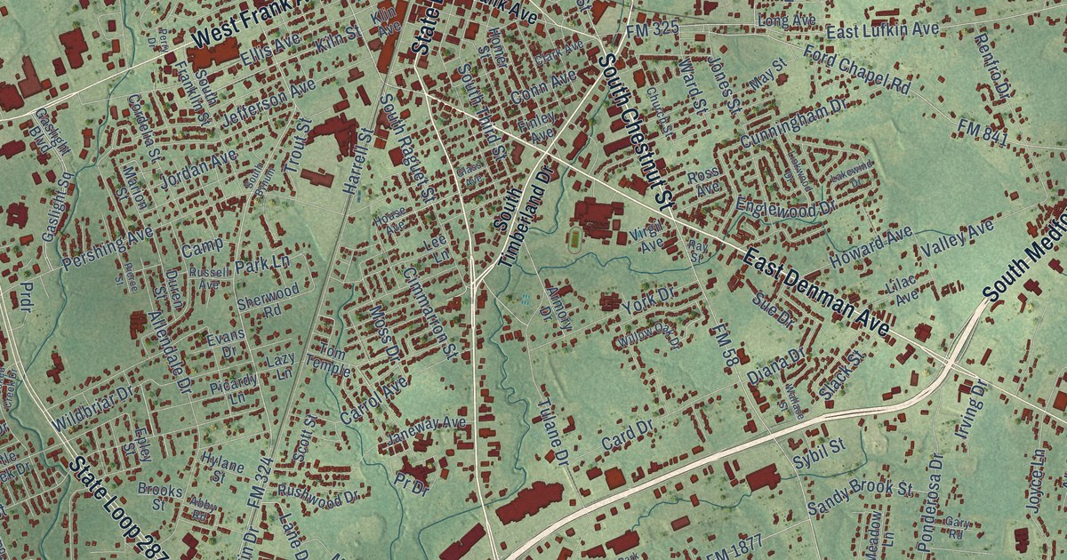 Map of Lufkin, Texas in 2026