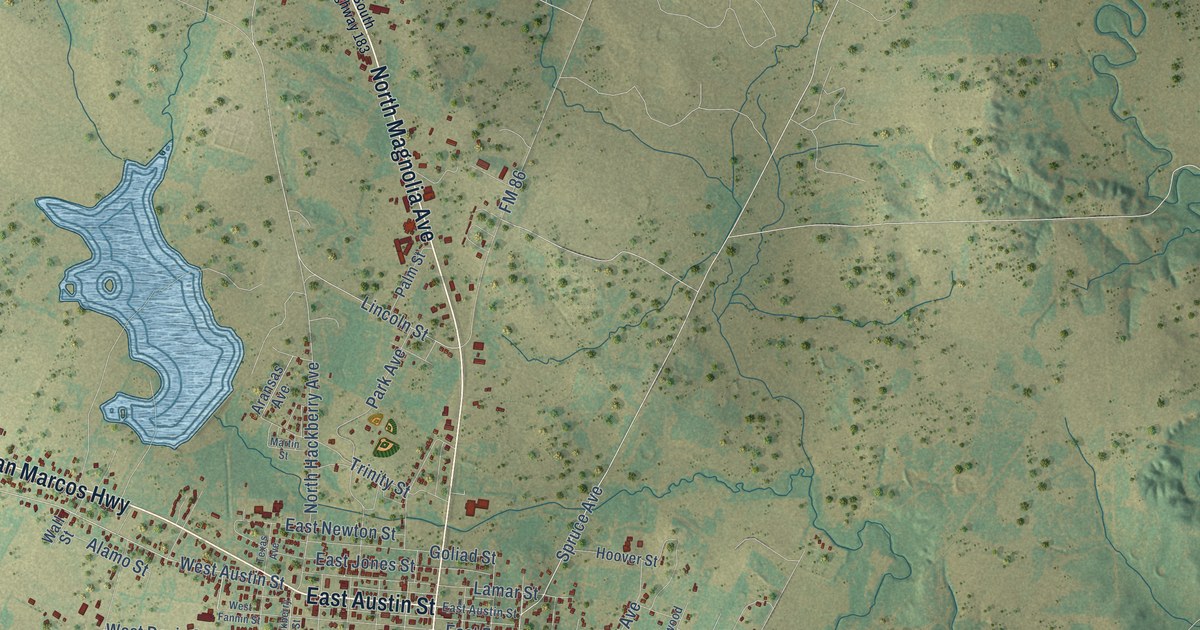 Map of Luling, Texas in 2026