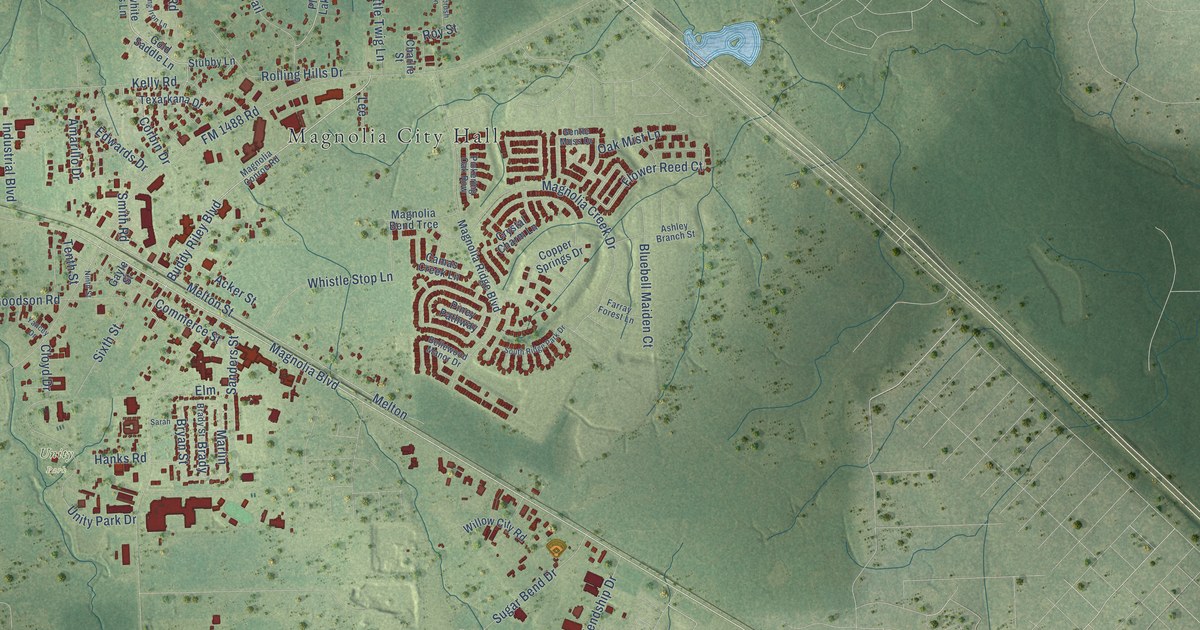 Map of Magnolia, Texas in 2026