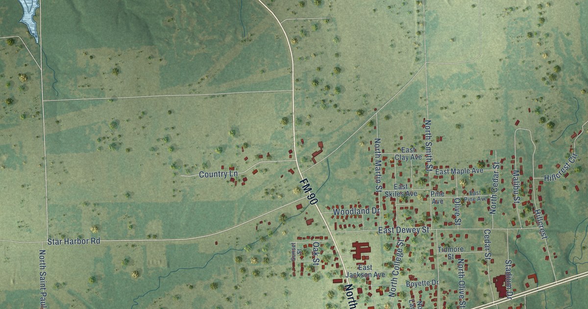 Map of Malakoff, Texas in 2026