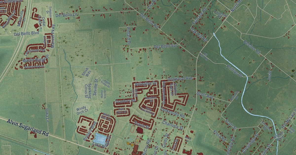 Map of Manvel, Texas in 2026
