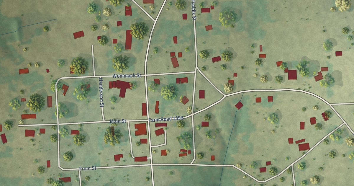 Map of Marietta, Texas in 2026