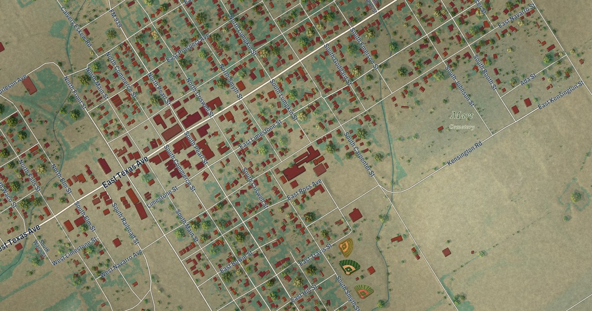Map of Mart, Texas in 2026