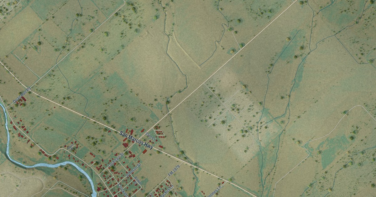 Map of Martindale, Texas in 2026