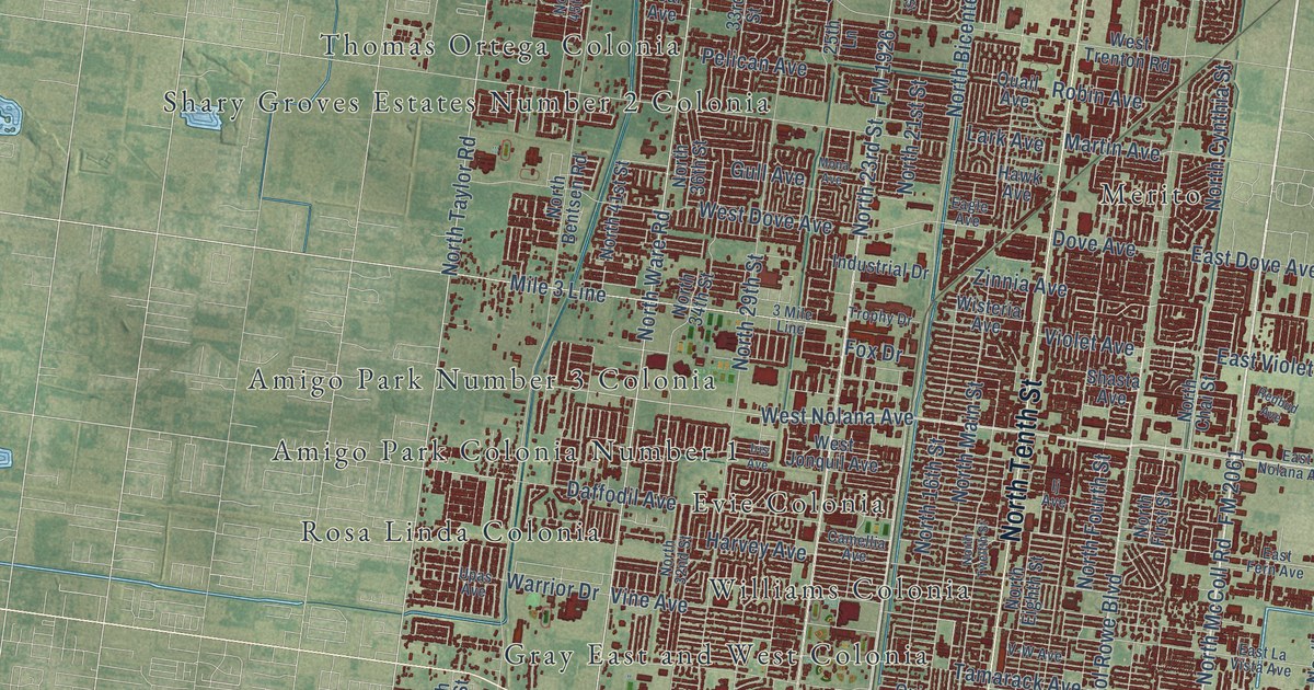 Map of McAllen, Texas in 2026
