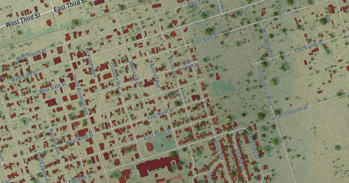 Map of McCamey, Texas in 2026