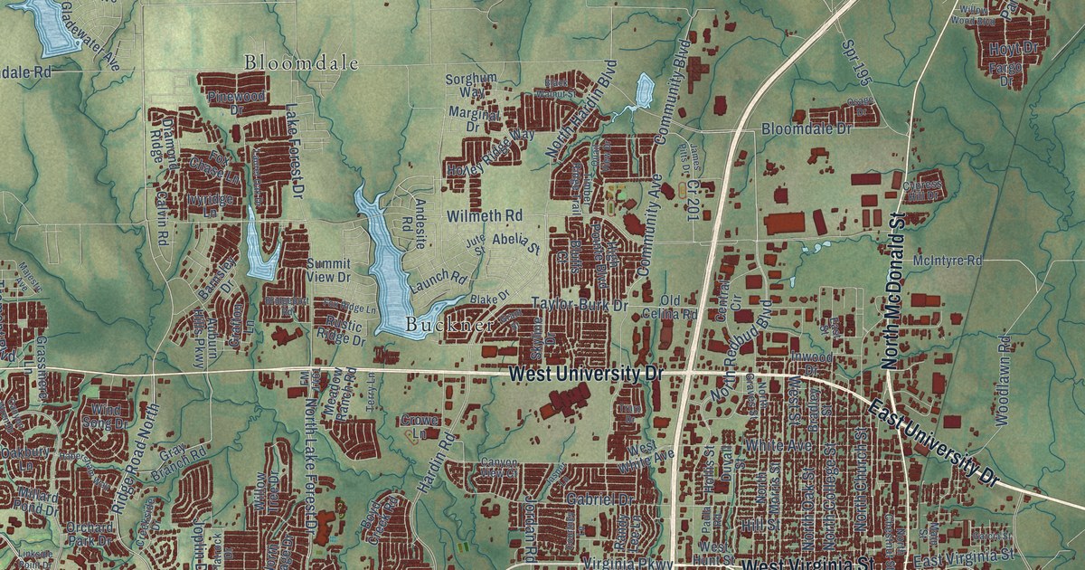Map of McKinney, Texas in 2026