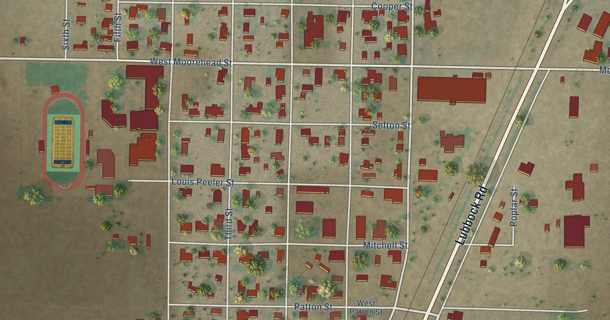 Map of Meadow, Texas in 2026