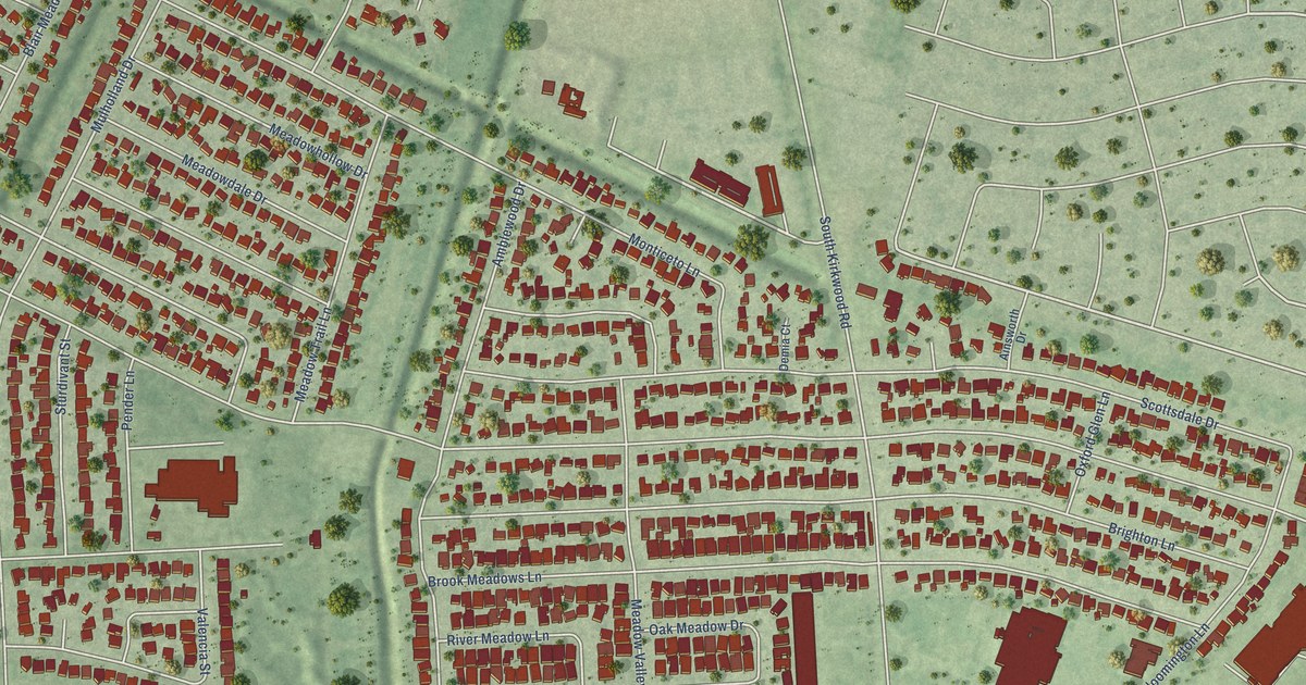 Map of Meadows Place, Texas in 2026