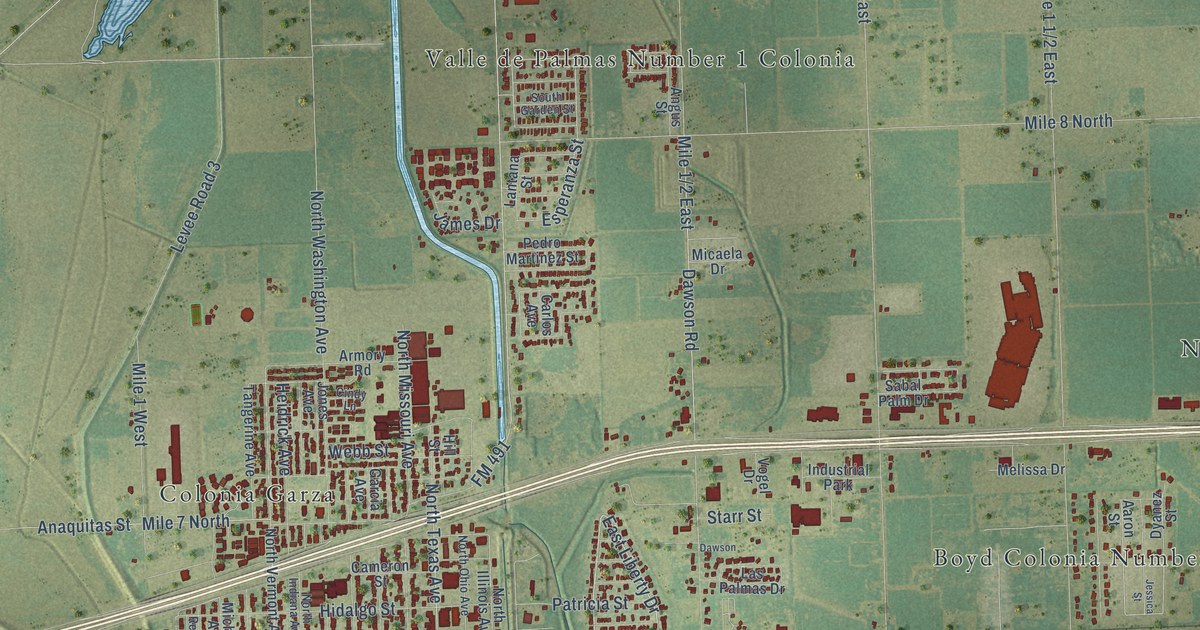 Map of Mercedes, Texas in 2026
