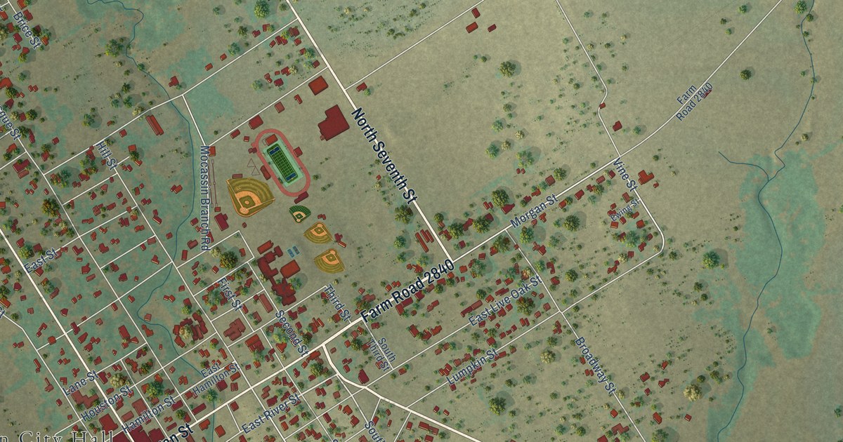 Map of Meridian, Texas in 2026