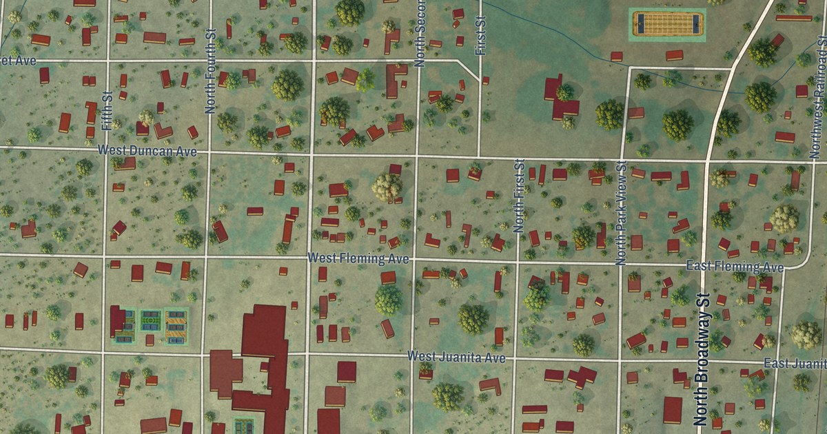 Map of Mertzon, Texas in 2026
