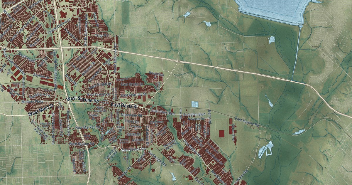 Map of Mesquite, Texas in 2026
