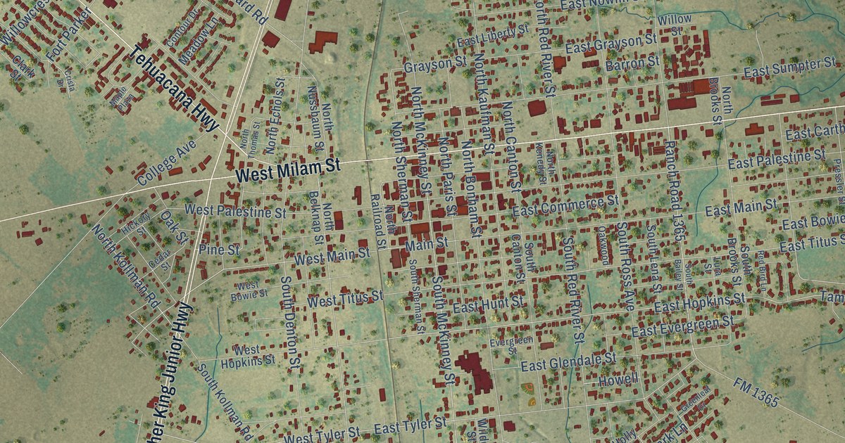 Map of Mexia, Texas in 2026