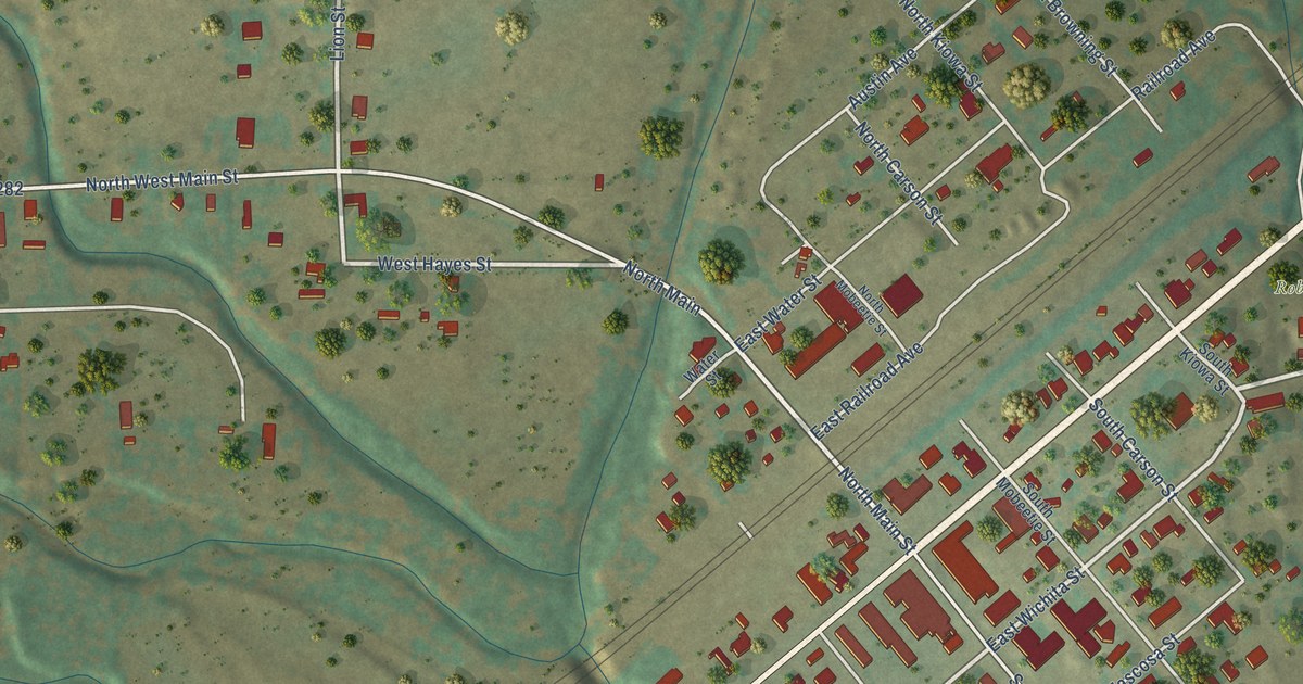 Map of Miami, Texas in 2026