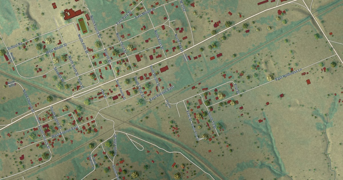 Map of Milano, Texas in 2026