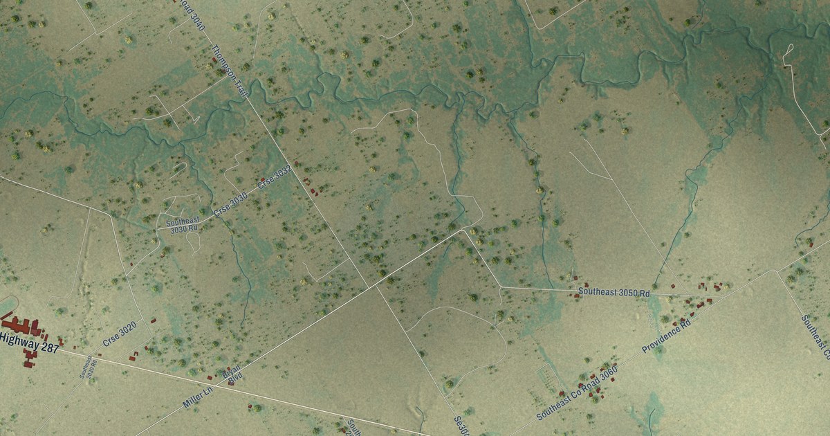 Map of Mildred, Texas in 2026