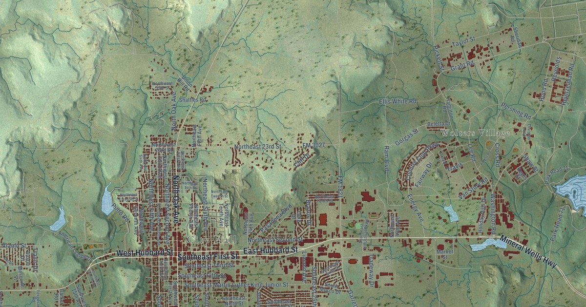 Map of Mineral Wells, Texas in 2026