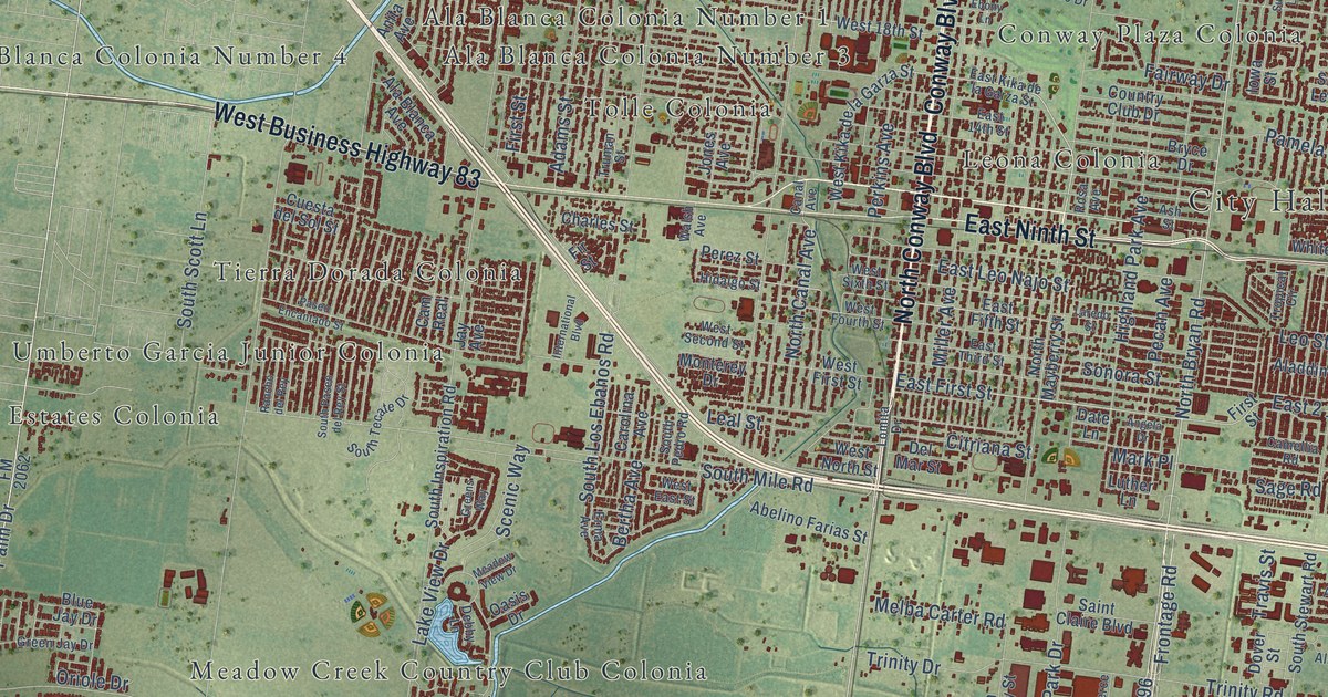 Map of Mission, Texas in 2026