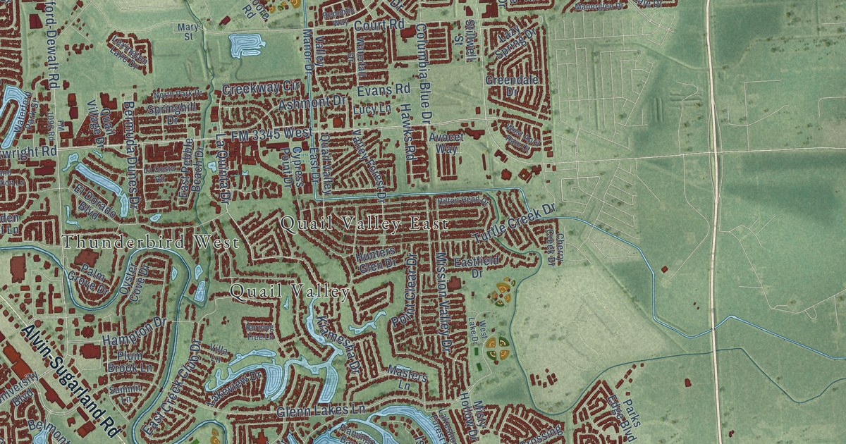 Map of Missouri City, Texas in 2026