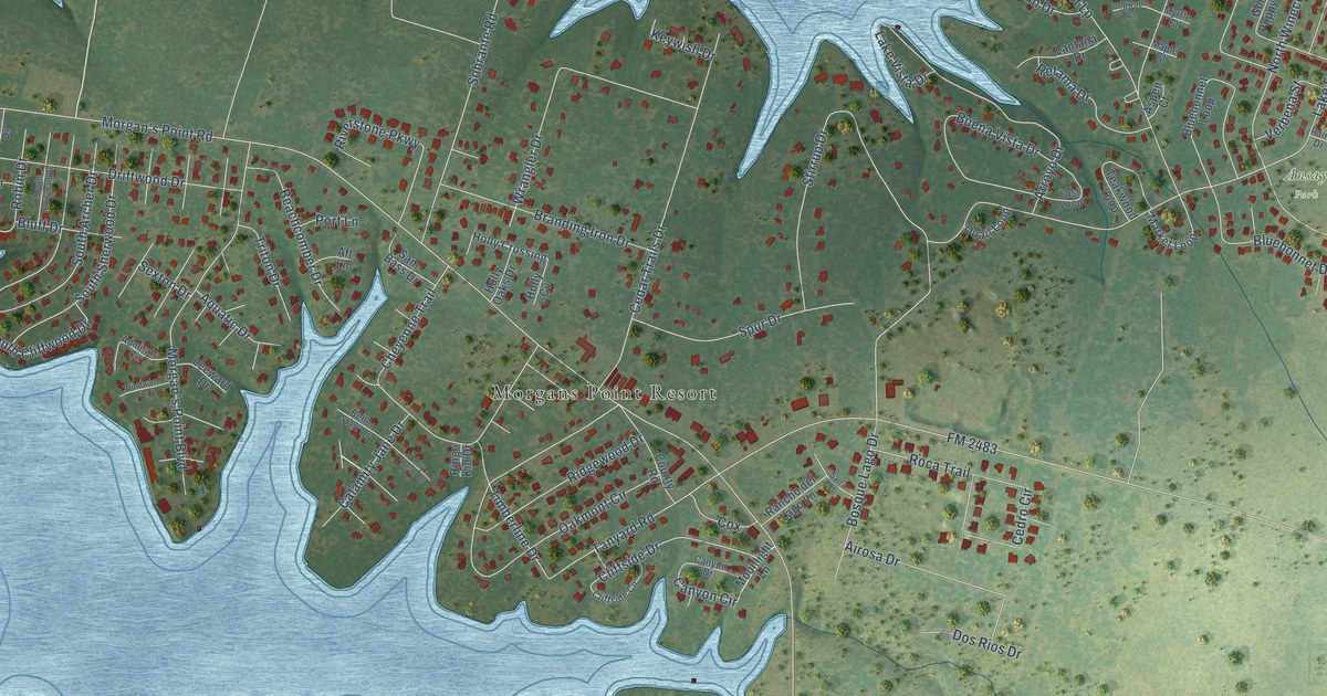 Map of Morgan’s Point Resort, Texas in 2026