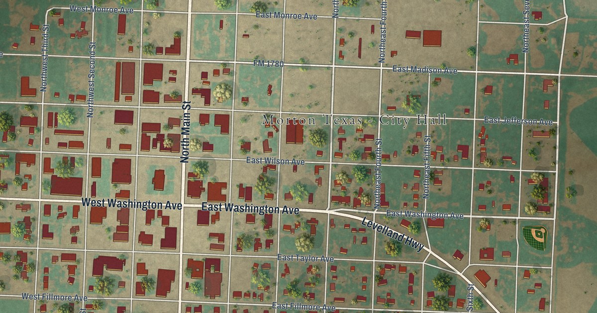 Map of Morton, Texas in 2026