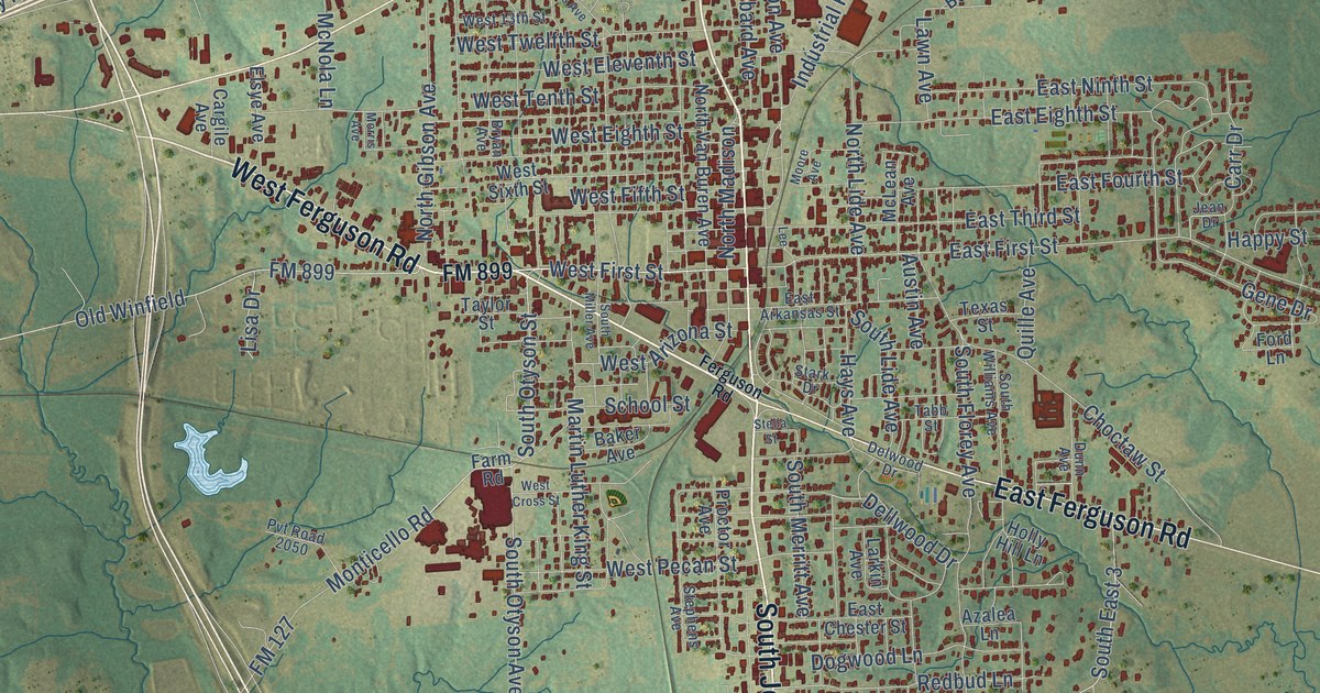 Map of Mount Pleasant, Texas in 2026
