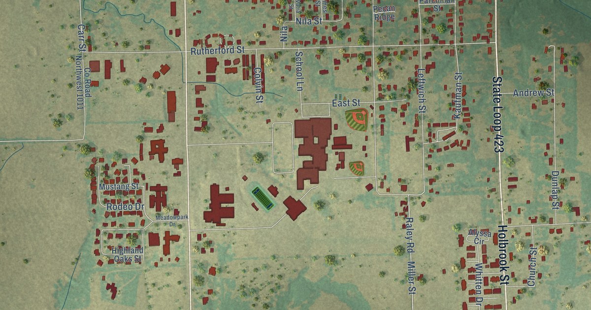 Map of Mount Vernon, Texas in 2026