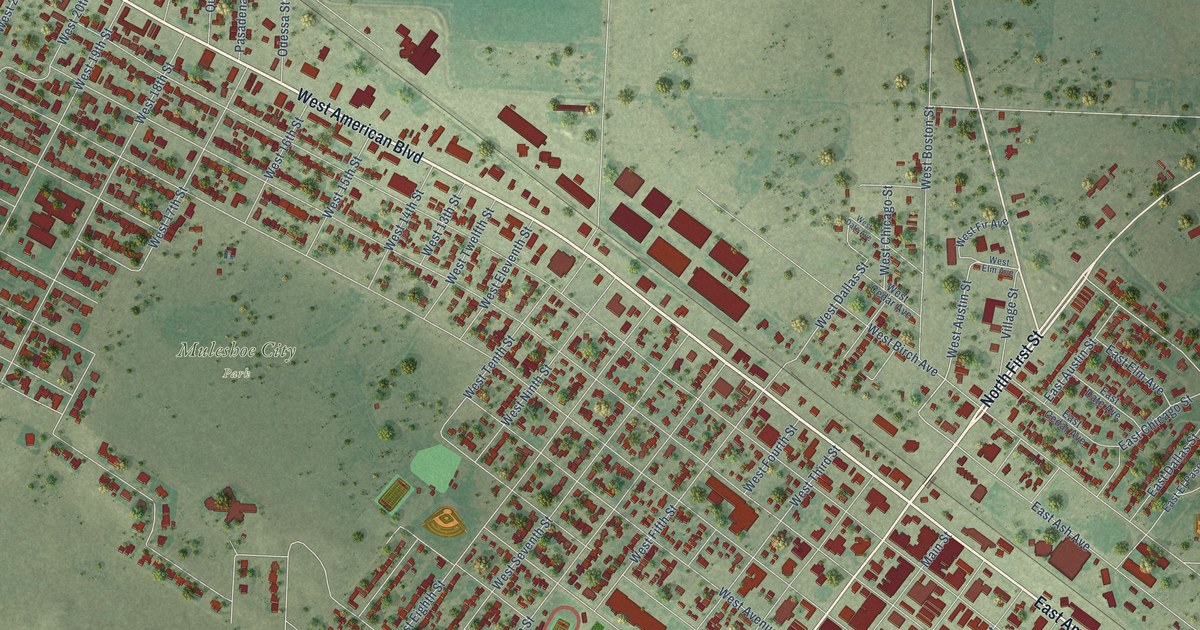 Map of Muleshoe, Texas in 2026