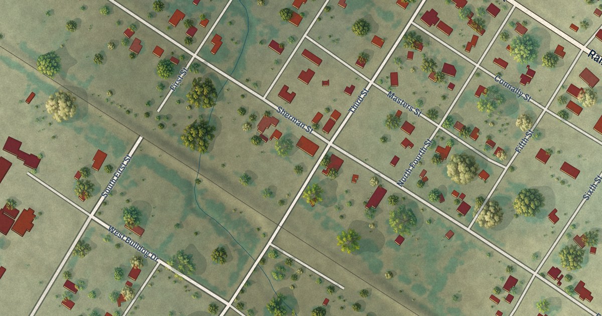 Map of Mullin, Texas in 2026
