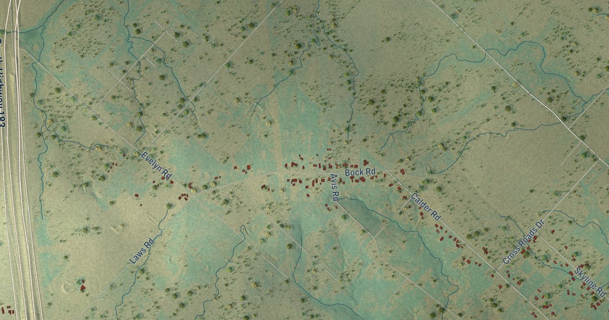 Map of Mustang Ridge, Texas in 2026