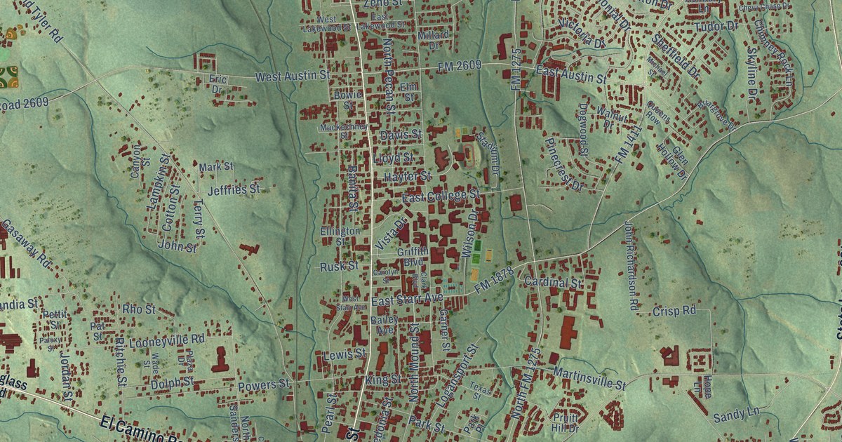 Map of Nacogdoches, Texas in 2026
