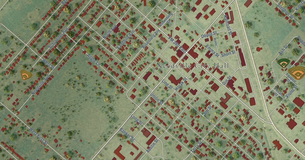 Map of Needville, Texas in 2026