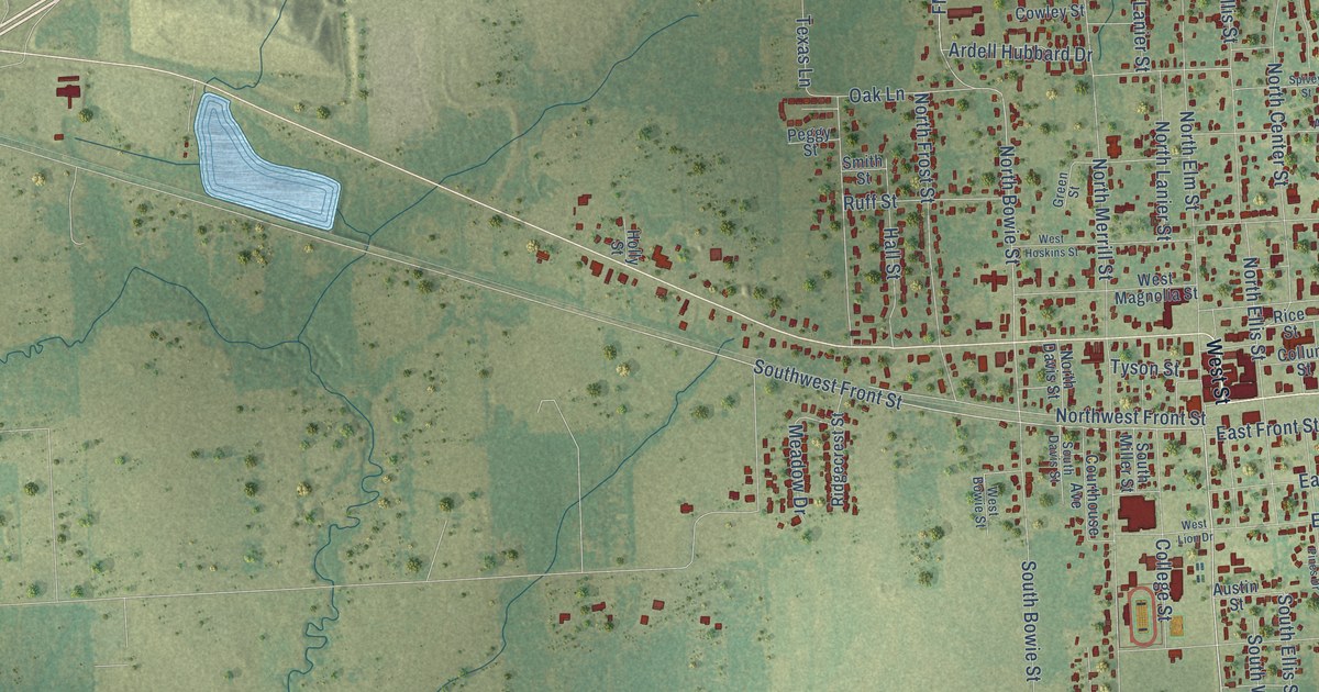 Map of New Boston, Texas in 2026