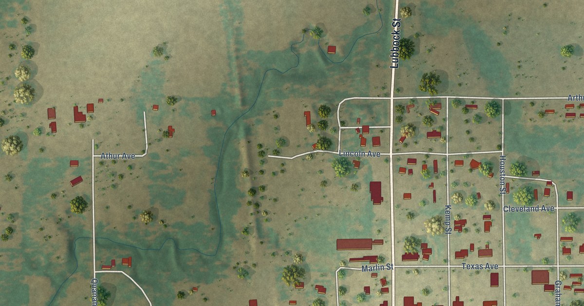 Map of Newcastle, Texas in 2026