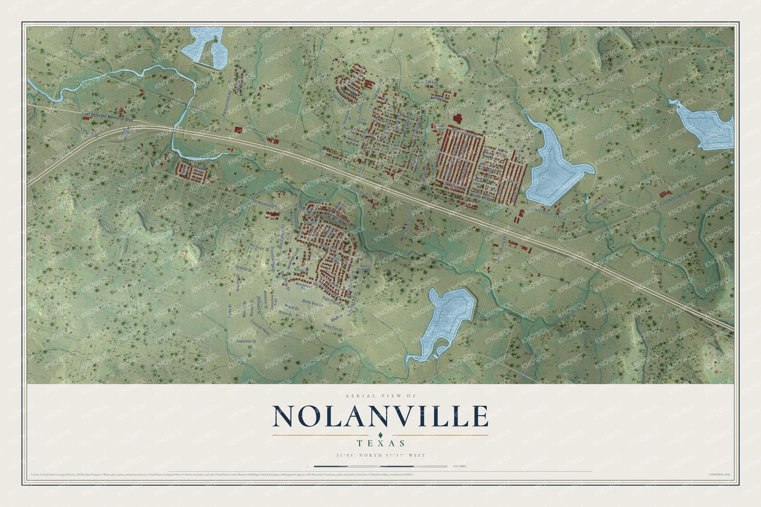 Watermarked full-map preview of Nolanville, Texas