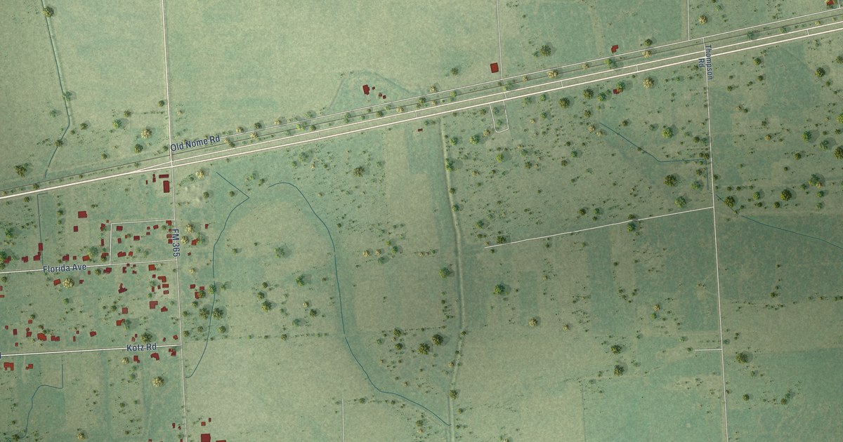 Map of Nome, Texas in 2026