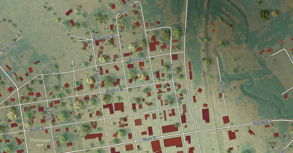 Map of Normangee, Texas in 2026