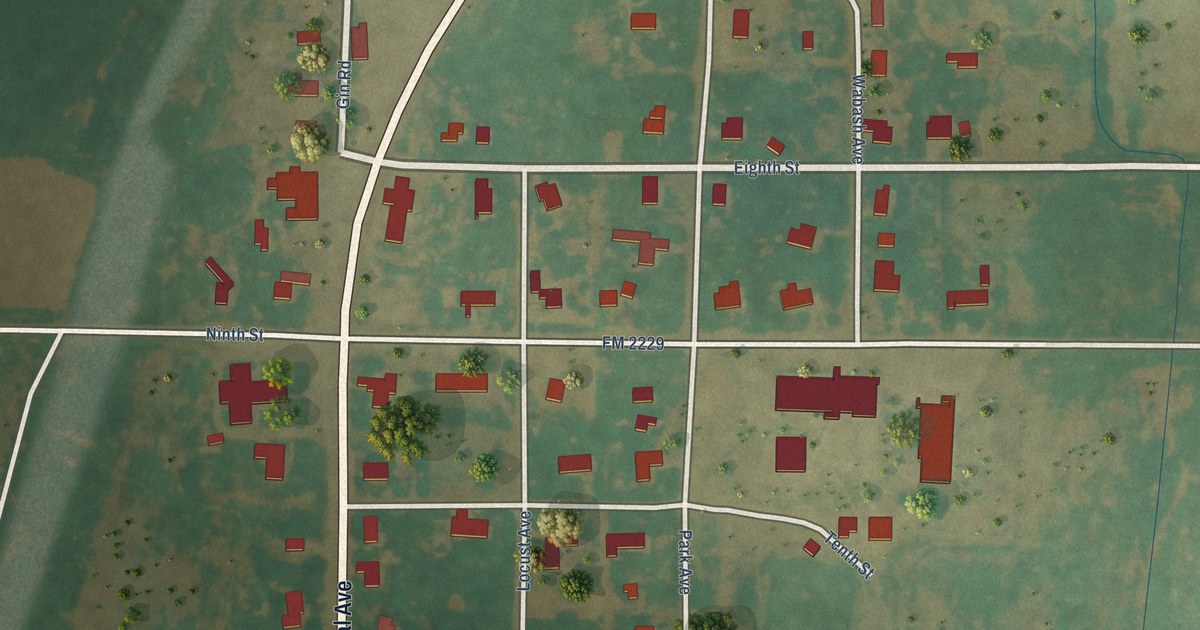 Map of O’Brien, Texas in 2026