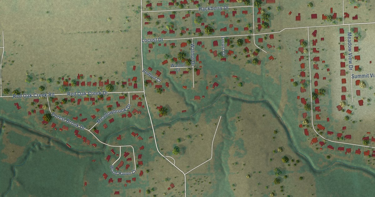 Map of Oak Leaf, Texas in 2026